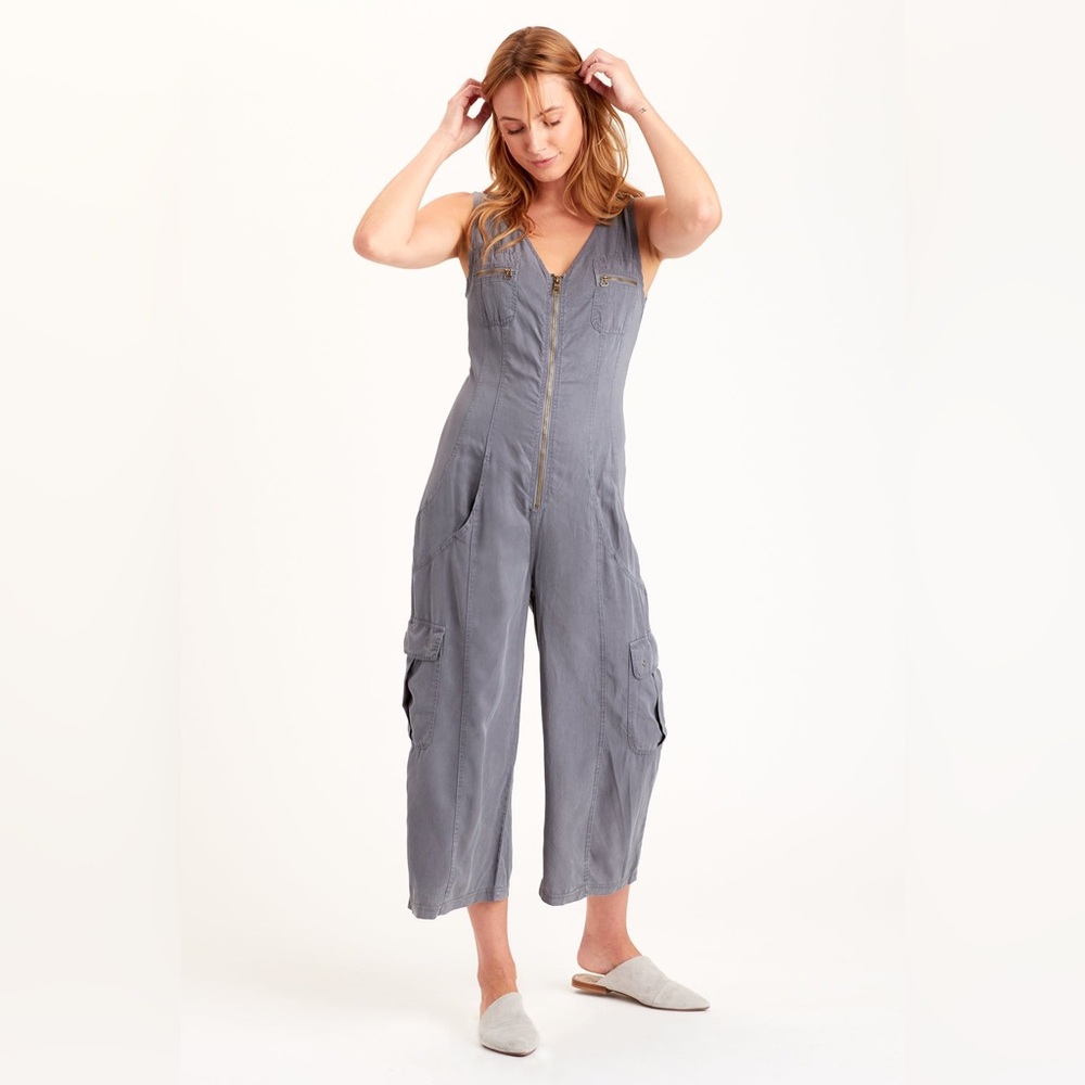 XCVI Norris Crop Jumpsuit, Black Pearl